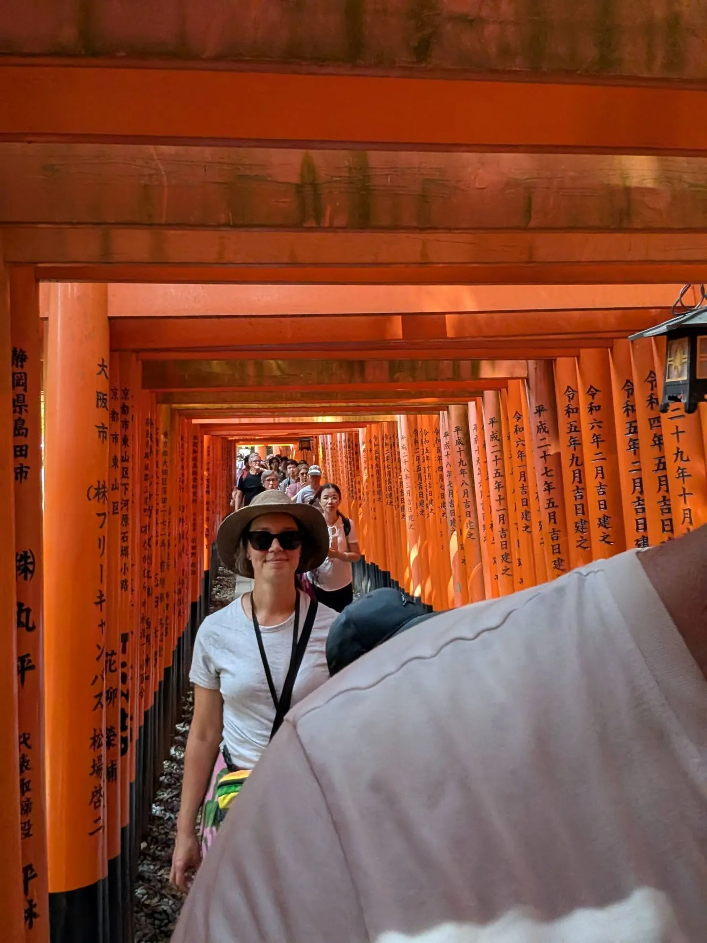 The vermilion torii gate tunnel at Fushimi Inari Taisha in Kyoto