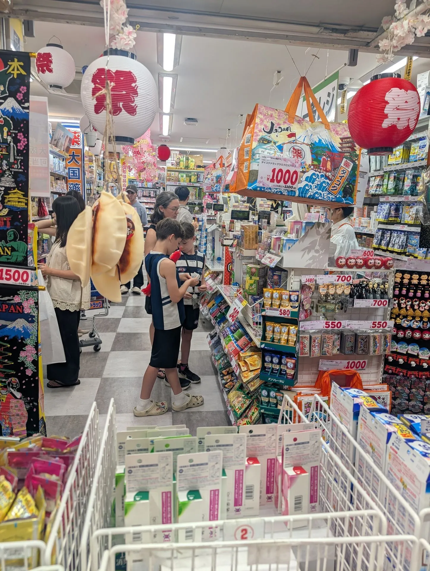 Inside the busy Don Quijote discount store in Namba, Osaka