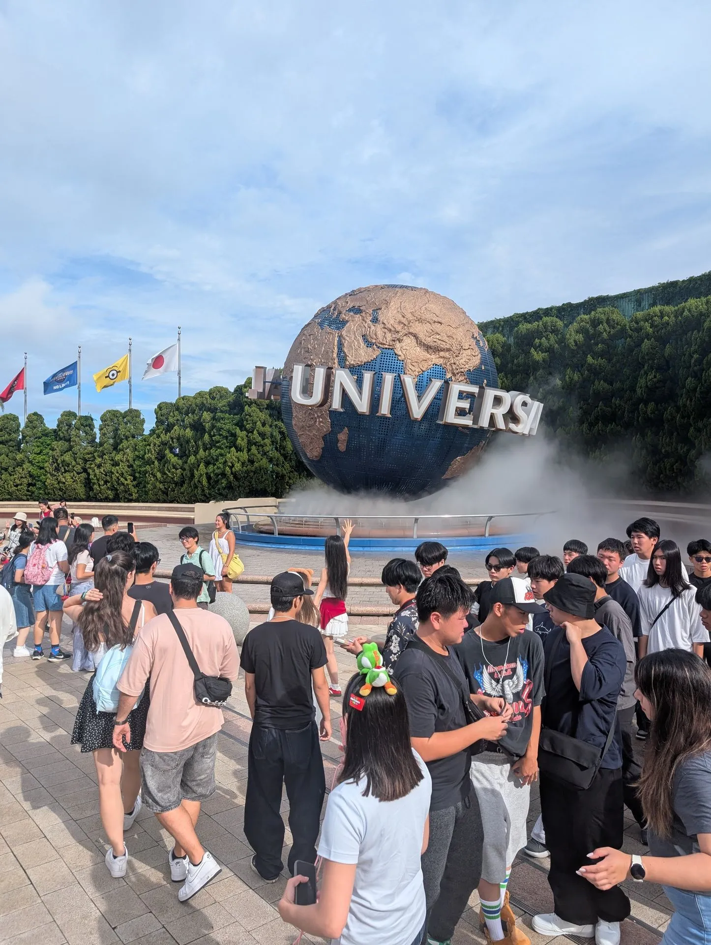 The iconic Universal Studios Japan globe at the park entrance