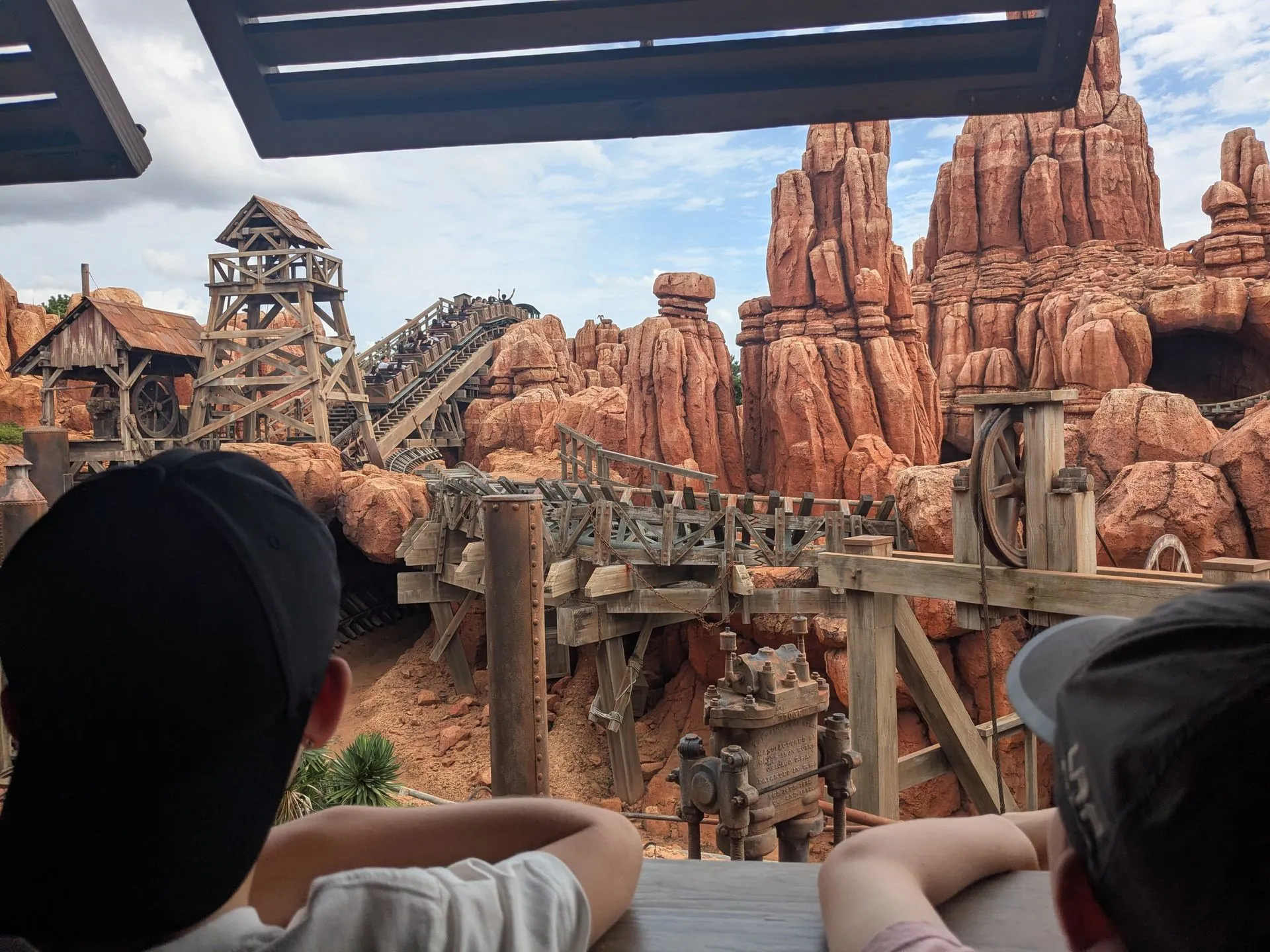 Big Thunder Mountain runaway mine train roller coaster at Tokyo Disneyland